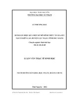 Đánh giá hiệu quả một số mô hình thức ăn gia súc tại xã kiên lao huyện lục ngạn tỉnh bắc giang 