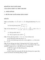 20 đề ôn THI vào 10  WORD lời GIẢI CHI TIẾT  CHẤT