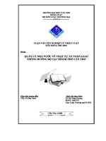 Đề tài quản lý nhà nước về trật tự an toàn giao thông đường bộ tại thành phố cần thơ   luận văn, đồ án, đề tài tốt nghiệp