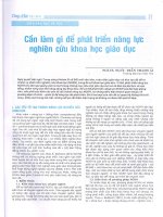 Cần làm gì để phát triển năng lực nghiên cứu khoa học giáo dục 