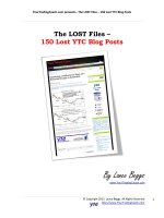 The LOST files 150 lost YTC blog posts