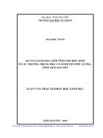 Quản lí giáo dục giới tính cho học sinh ở các trường trung học cơ sở huyện Phú Lương, tỉnh Thái Nguyên (Luận văn thạc sĩ)