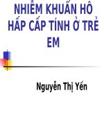 Hô hấp - Nhiễm khuẩn hô hấp cấp tính ở trẻ em