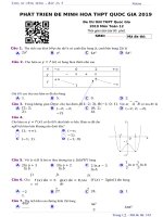 Phát triển đề minh họa 2019 đề 3