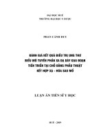Đánh giá kết quả điều trị ung thư biểu mô tuyến phần xa dạ dày giai đoạn tiến triển tại chỗ bằng phẫu thuật kết hợp xạhóa sau mổ