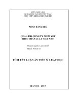 Quản trị công ty niêm yết theo pháp luật việt nam tt 