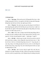 Giáo án Ngôn ngữ và Kịch bản giao tiếp