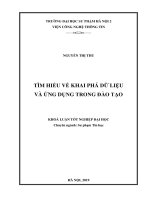 Luận văn tìm hiểu khai phá dữ liệu và ứng dụng trong đào tạo