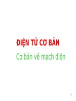 ĐIỆN TỬ CƠ BẢN -MẠCH ĐIỆN