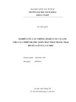 NGHIÊN cứu các THÔNG số kết cấu và làm VIỆC của THIẾT bị THU GOM CHẤT THẢI TRANG TRẠI bò sữa cỡ vừa và NHỎ