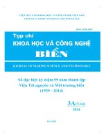 Thay đổi nguồn lượng vật liệu trầm tích hiện đại hệ thống sông hồng 