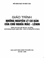 GIÁO TRÌNH NHỮNG NGUYÊN lỵ c0 bản của CHÚ NGHĨA mác  LÊNIN 