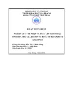 NGHIÊN cứu THU NHẬN và ĐÁNH GIÁ một số đặc TÍNH hóa học của LECTIN từ RONG đỏ BETAPHYCUS GELATINUS 