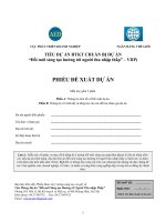 TIỂU DỰ ÁN Đổi mới sáng tạo hướng tới người thu nhập thấp