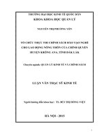 Luận văn thạc sỹ - Tổ chức thực thi chính sách đào tạo nghề cho lao động nông thôn của chính quyền huyện Krông Ana, tỉnh Đắk Lắk