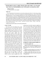 Thành phần loài và hiện trạng bảo tồn thực vật ngành hạt trần (gymnosperm) tại vườn quốc gia hoàng liên 
