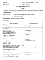 Giáo án Tiếng Anh 4  HKI