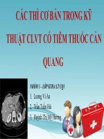 Các thì cơ bản trong chụp CT scan có dùng thuốc cản quang.