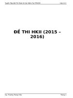 Đề Thi Toán Lớp 8 TPHCM