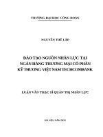 Luận văn thạc sỹ - Đào tạo nguồn nhân lực tại Ngân hàng thương mại cổ phần  Kỹ thương Việt Nam – Techcombank