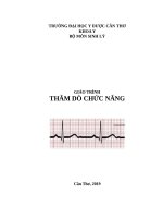 Giáo trình thăm dò chức năng Y Dược Cần Thơ 2019