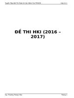 Tuyển Tập Đề Thi HK1 Lớp 8 TPHCM