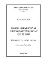 Trường nghĩa động vật trong Dế mèn phiêu lưu kí của Tô Hoài_2