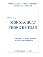 Slide bài giảng xác suất thống kê