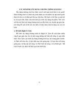 CÁC MÔ HÌNH XÂY DỰNG CHƯƠNG TRÌNH GIÁO DỤC