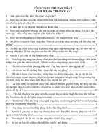 TÀI LIỆU ÔN THI CUỐI KỲ - CÔNG NGHỆ CHẾ TẠO MÁY 1