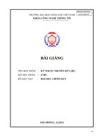 BÀI GIẢNG KỸ THUẬT TRUYỀN DỮ LIỆU