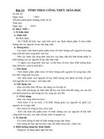 Giáo án hóa 8 soạn theo mẫu mới. tiết 30, 31