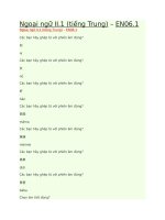 Ngoại ngữ II 1 (tiếng trung) – EN06 1