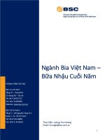 SLIDE PHÂN TÍCH THỊ TRƯỜNG NGÀNH BIA RƯỢU BSC