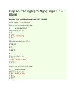 Đáp án trắc nghiệm ngoại ngữ II 3 – EN06