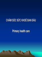 CHĂM sóc sức KHOẺ BAN đầu 