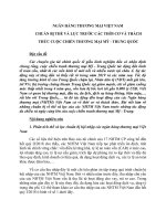 NGÂN HÀNG THƯƠNG MẠI VIỆT NAM  CHUẨN BỊ THẾ VÀ LỰC TRƯỚC CÁC THỜI CƠ VÀ THÁCH  THỨC CUỘC CHIẾN THƯƠNG MẠI MỸ  TRUNG QUỐC