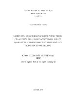 Nghiên cứu so sánh khả năng giải phóng thuốc của vật liệu cellulose nạp neomycin sufate tạo ra từ gluconacetobacter xilinus nuôi trong một số môi trường 