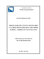 Mối quan hệ giữa tài sản thương hiệu và ý định chuyển đổi mạng viễn thông di động – nghiên cứu tại thị trường đà nẵng 