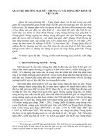 QUAN HỆ THƯƠNG MẠI MỸ  TRUNG VÀ TÁC ĐỘNG ĐẾN KINH TẾ VIỆT NAM