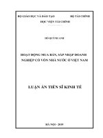 Hoạt động mua bán, sáp nhập doanh nghiệp có vốn nhà nước ở việt nam 