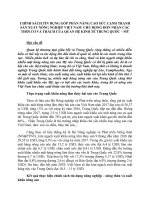 CHÍNH SÁCH TÍN DỤNG GÓP PHẦN NÂNG CAO SỨC CẠNH TRANH SẢN XUẤT NÔNG NGHIỆP VIỆT NAM  CHỦ ĐỘNG ĐÓN NHẬN CÁC THỜI CƠ VÀ THÁCH CỦA QUAN HỆ KINH TẾ TRUNG QUỐC – MỸ