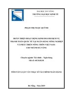 Hoàn thiện hoạt động kinh doanh dịch vụ thanh toán quốc tế tại ngân hàng nông nghiệp và phát triển nông thôn việt nam – chi nhánh đà nẵng (tt) 