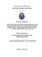 Nâng cao chất lượng nguồn nhân lực tại xí nghiệp xây dựng và chuyển giao công nghệ   công ty cổ phần xây dựng và đầu tư phát triển kiến trúc đô thị 
