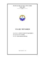 TÀI LIỆU THÍ NGHIỆM CƠ SỞ LÝ THUYẾT MẠCH ĐIỆN 1, ĐẠI HỌC KỸ THUẬT CÔNG NGHIỆP