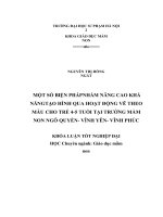 Một số biện pháp nhằmnâng cao khả năng tạo hình qua hoạt động vẽ theo mẫu cho trẻ 4 5 tuổi tại trường mầm non ngô quyền – vĩnh yên – vĩnh phúc 