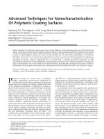Advanced Techniques for Nanocharacterization Of Polymeric Coating Surfaces