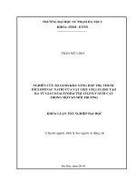 Nghiên cứu so sánh khả năng hấp thụ thuốc diclofenac natri của vật liệu cellulose tạo ra từ gluconacetobacter xylinus nuôi cấy trong một số môi trường 