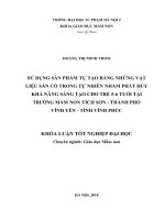 Sử dụng sản phẩm tự tạo bằng những vật liệu sẵn có trong tự nhiên nhằm phát huy khả năng sáng tạo cho trẻ 5 6 tuổi tại trường mầm non tích sơn   thành phố vĩnh yên   tỉnh vĩnh phúc 