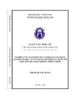 Nghiên cứu giải pháp xử lý bigdata sử dụng apache spark và ứng dụng hỗ trợ xây dựng dữ liệu bản đồ giao thông thông minh